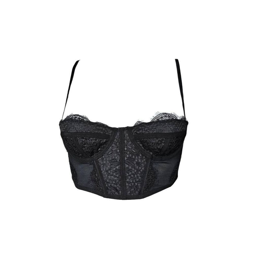 goth cropped corset top